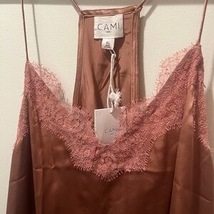 Cami NYC Purple Lace Spaghetti Strap Camisole